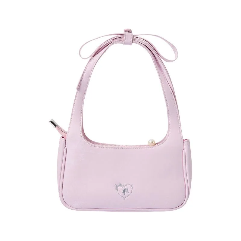 2025 Neue Barbie-inspirierte Prinzessin-Schultertasche mit hellrosa Schleife, elegante Geldbörse mit einem Riemen für Frauen und Mädchen, lässiges Party-Datumsgeschenk