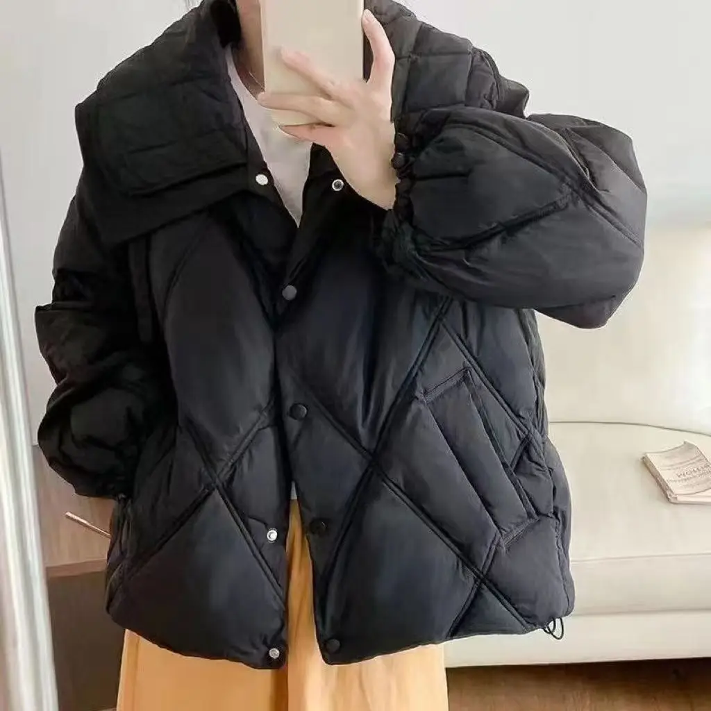 

Autumn Vintage Patchwork Slim Fit Sweaters Harajuku Turn Down Collar Grunge Jumpers Streetwear Knitted Women Button Pullovers