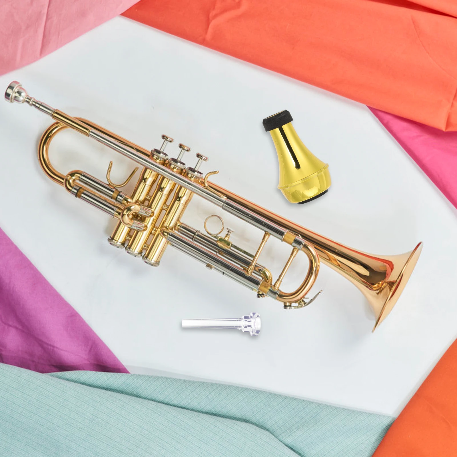 

1 Set Trumpet Straight Mute Abs Lightweight Professional Practice Mouthpiece Durable Plastic Trumpet Accessories For Beginner