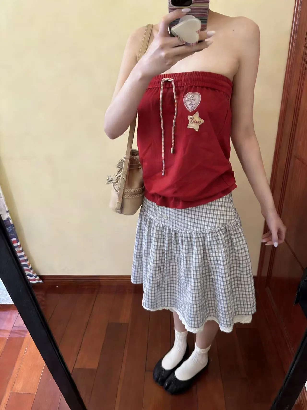 

Ретро-юбка в клетку с кружевной отделкой, двухслойная, пышная, с высокой талией, для девочек-подростков, дышащая, приятная для кожи, из хлопковой марли