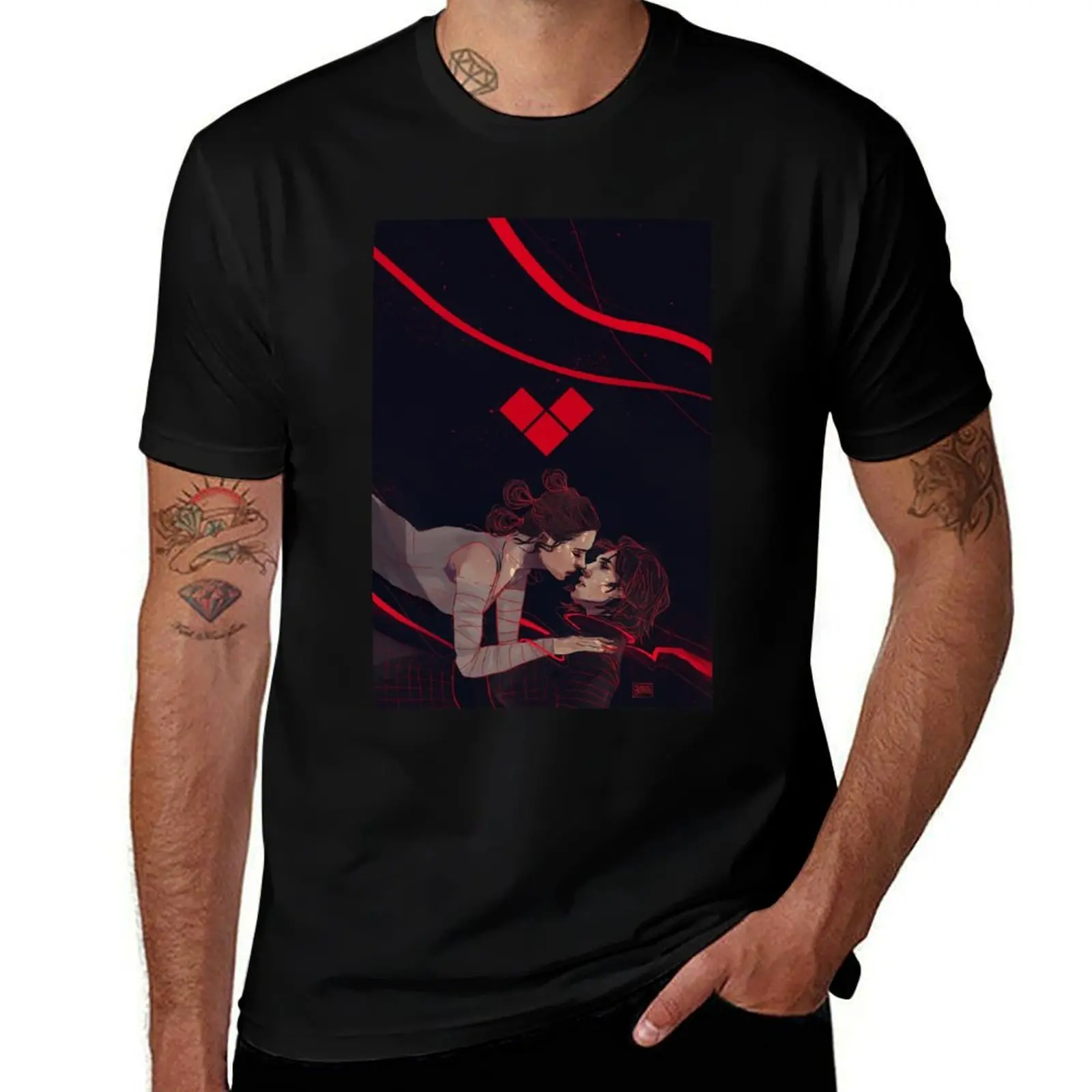Red Thread T-Shirt Plus Size Workout Short Sleeve Top T-Shirt