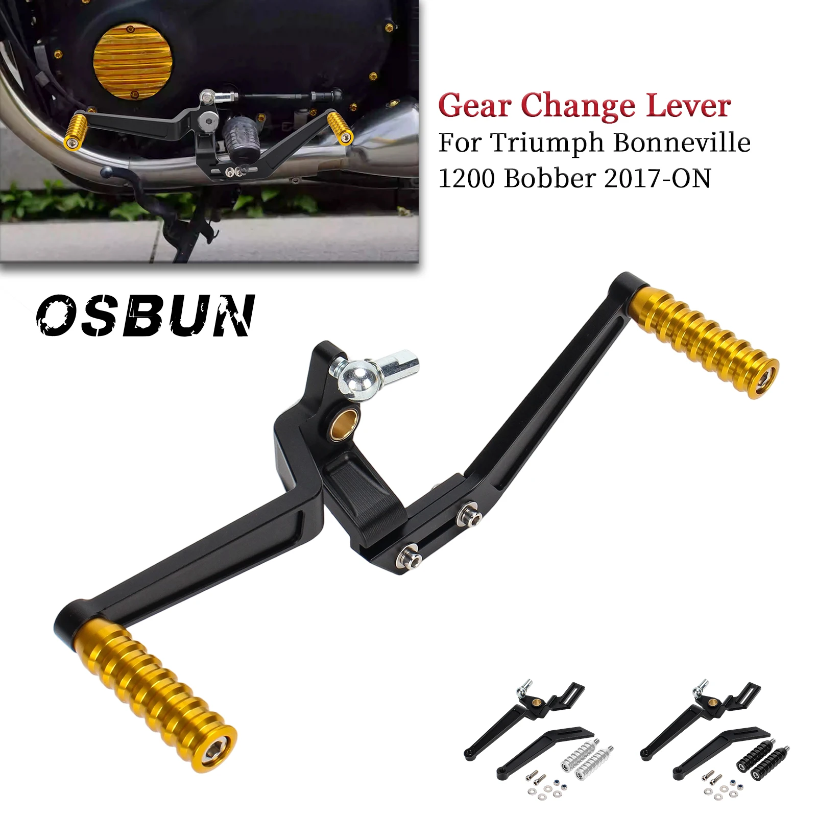

1 шт., регулируемый рычаг переключения передач для мотоцикла, педали переключения передач для Triumph Bonneville 1200 Bobber 2017 г., аксессуары для колышков