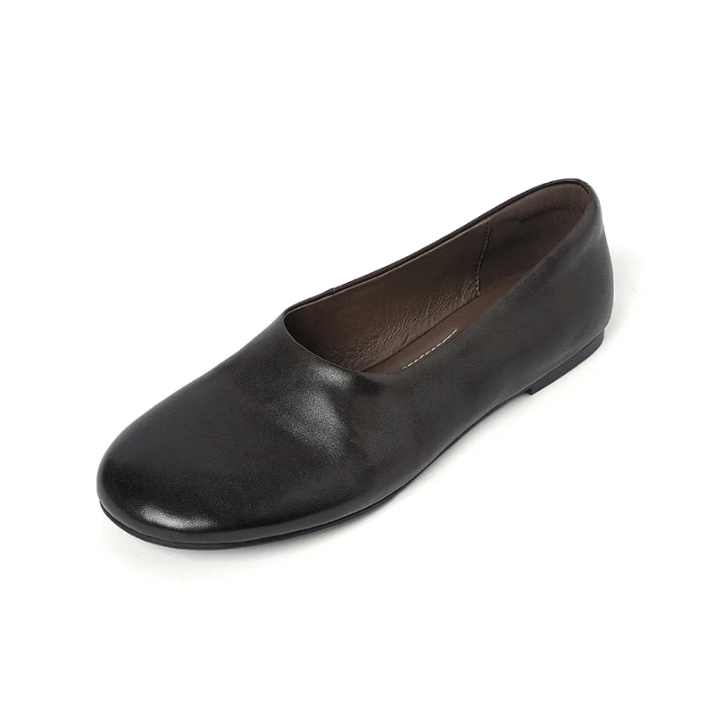 Chaussures décontractées pour femmes de style rétro en cuir