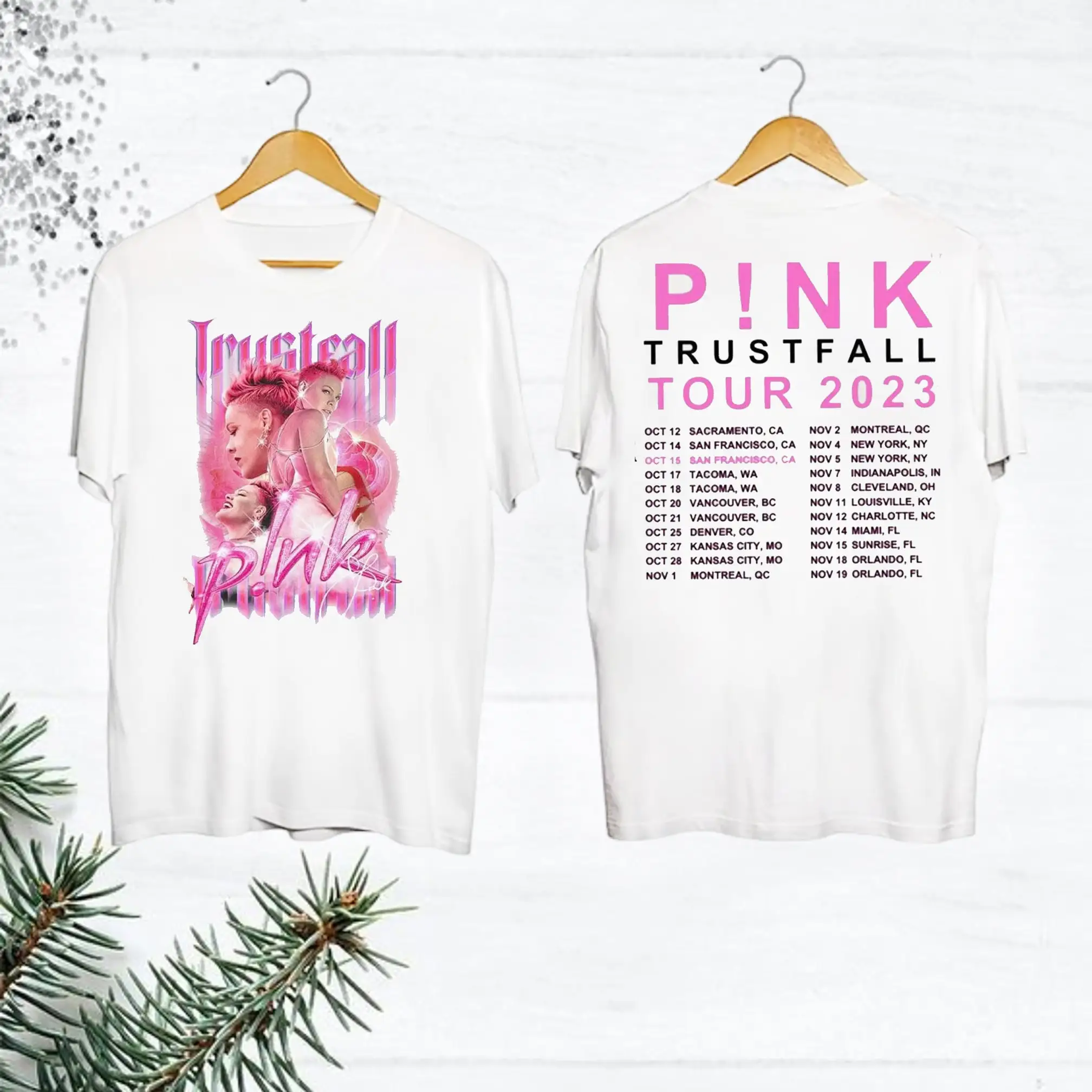 Pink Pnk T Shirt Trustfall Tour 2023 Concert Merch Album Singer Fan Gift