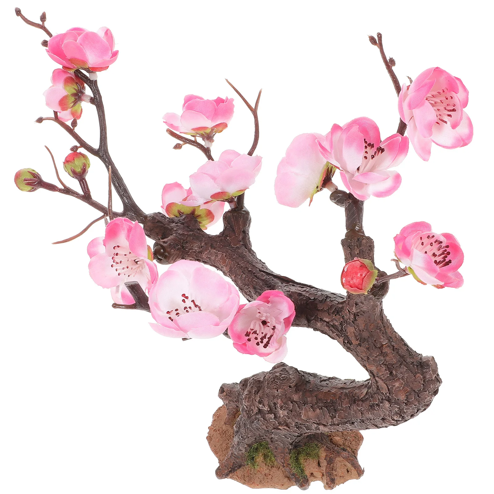 

Indoor Plum Tree Decor Artificial Plastic Fake Small Tree Model nament Simulation Decorations Easy Maintenance Natural