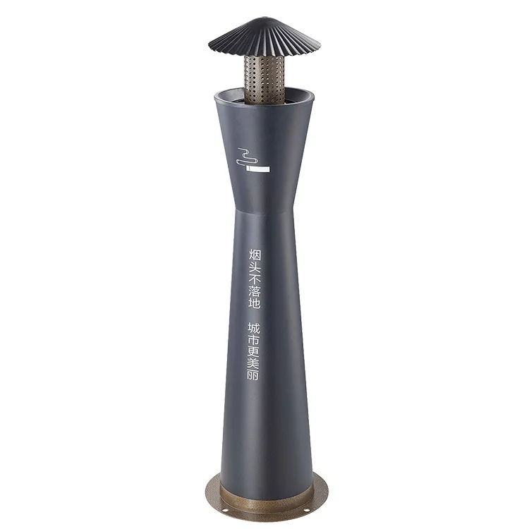 Creative Outdoor Standing Ashtray Post Stainless Steel Fixed for Park Scenic Area