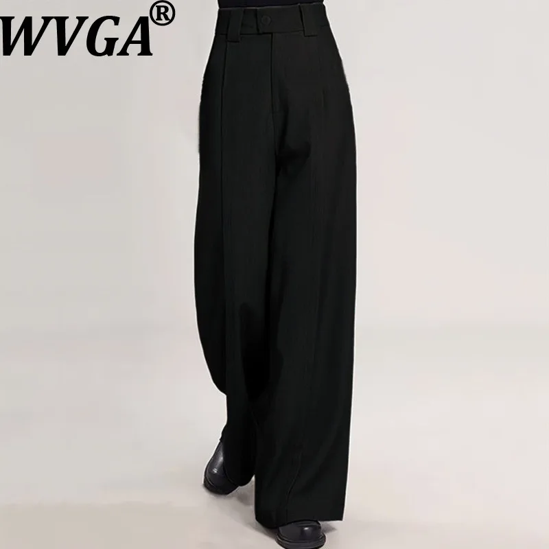 

Мужские брюки-костюмные штаны WVGA: осенне-зимняя новинка, свободный крой, прямые, модные, драпированные, нишевые, повседневные, стильные, широкие, уличный стиль, Ins Y2K W20995