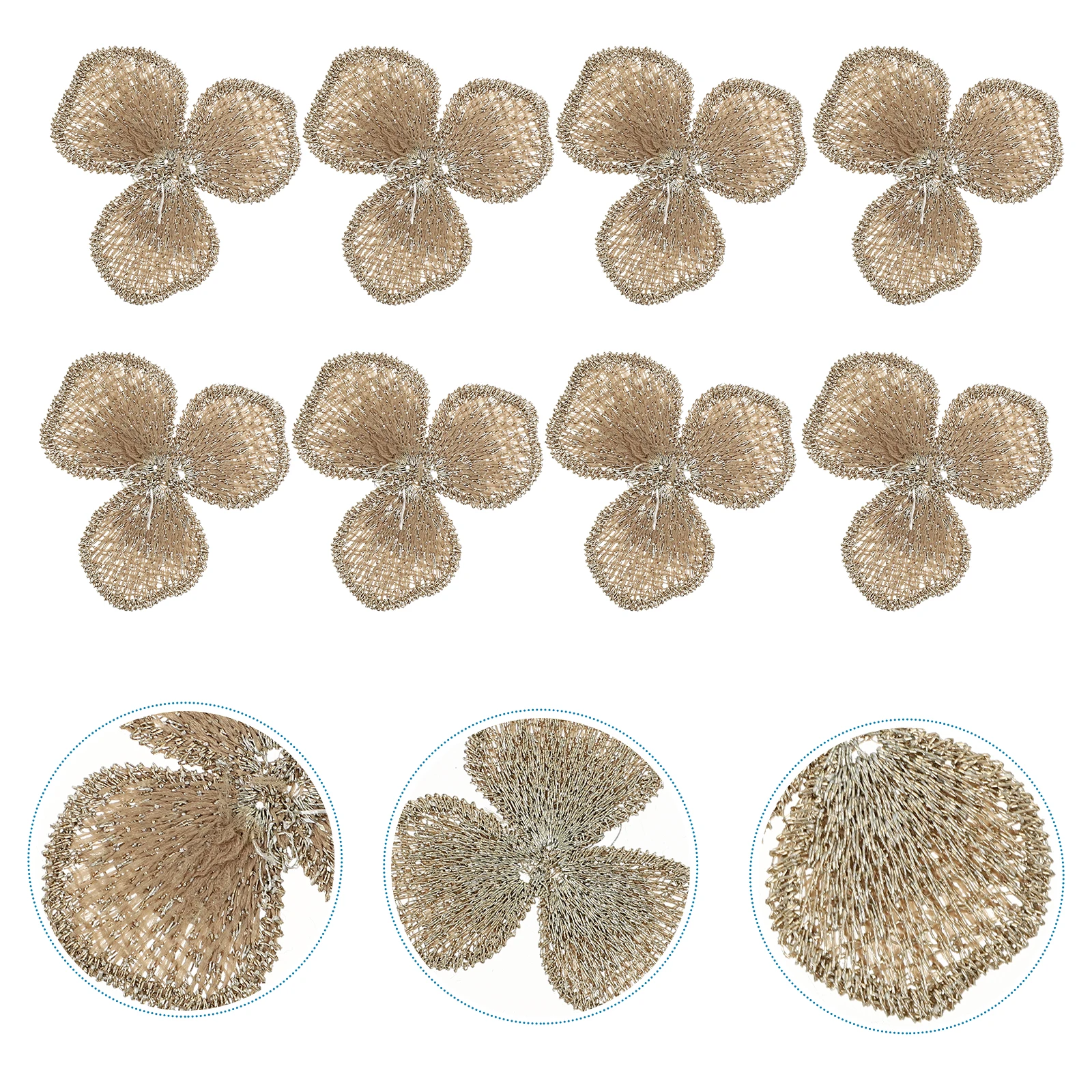

20 Pcs Mesh Slices Stitch Patches Applique DIY Headdress Material Embroidery Embroidered Craft Decorations