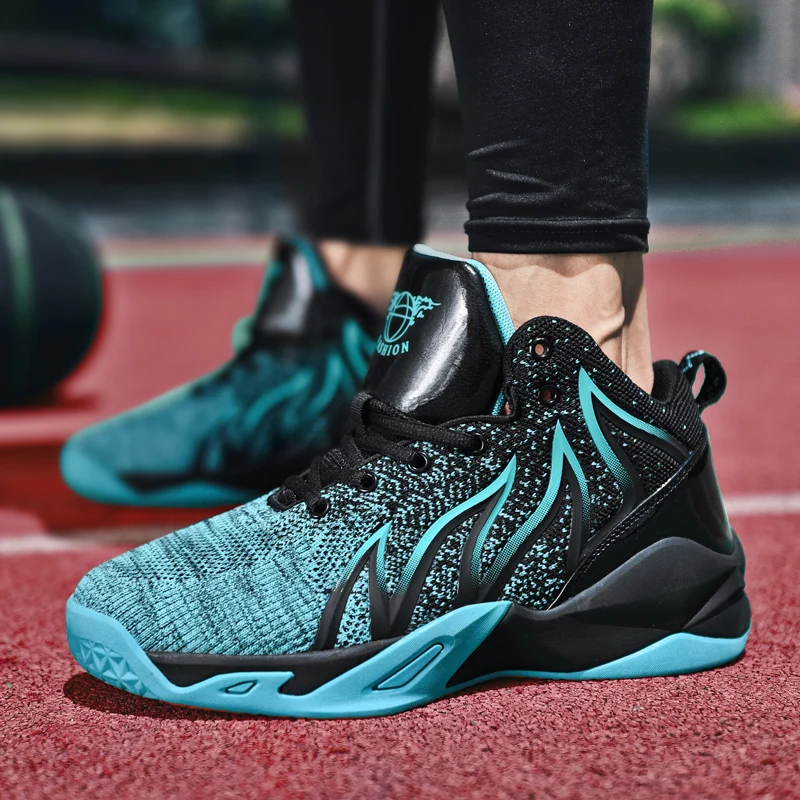 High Quality Basketball Sneakers Unisex Professional Large Size 48 Outdoor Men Basketball Shoes Breathable Fabric Mens Trainers