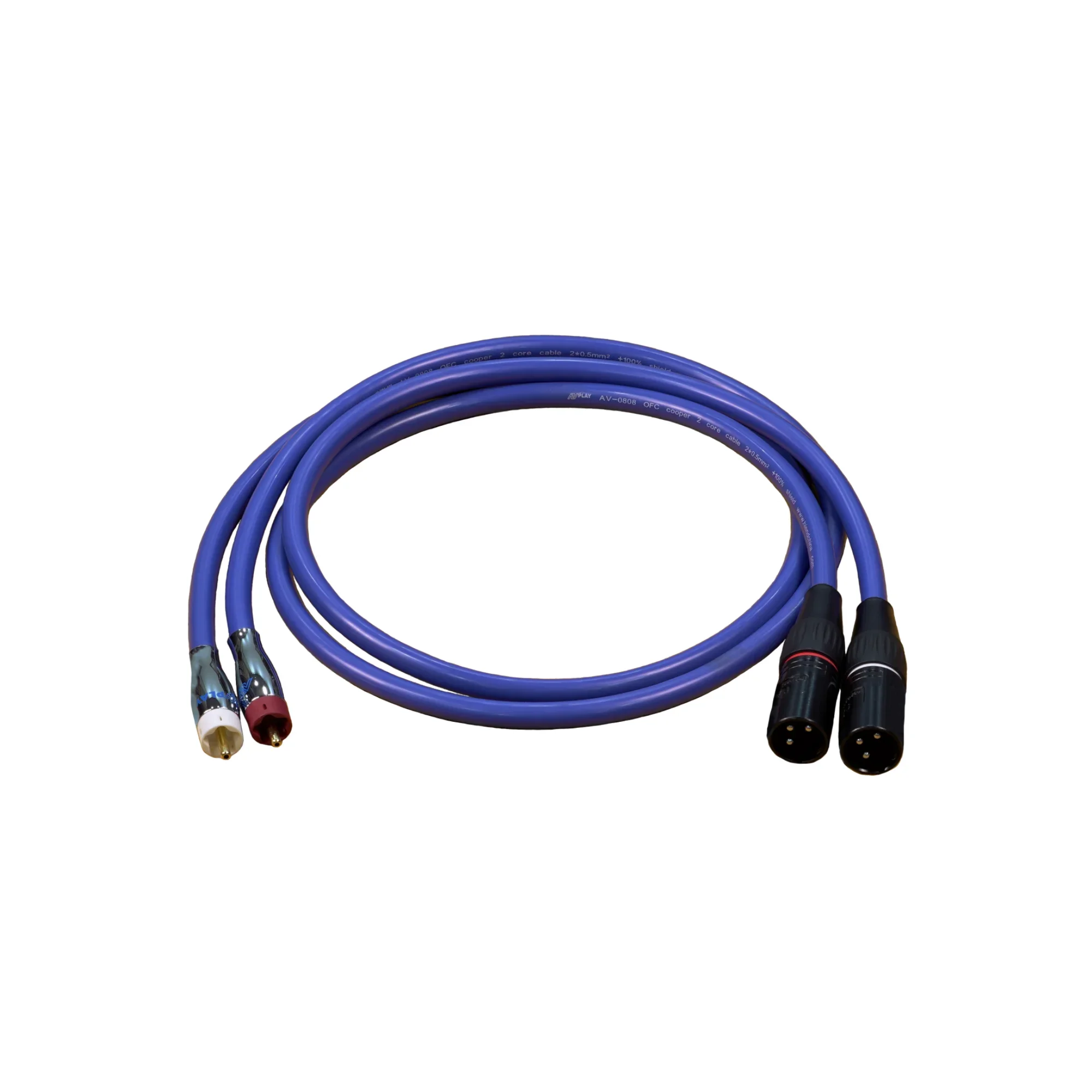 AVplay AV-0811 RCA to XLR Female-Male Cable HiFi Audio Hi End Quality 4N Cooper 1M 1.5M 2M 3 M 3.5M