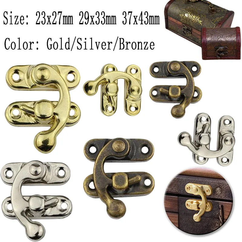 4pcs Box Toggle Latch Hasp Hook Lock Closure for Wooden Jewelry Chest Gift Wine Case Leather Bag Handbag Suitcase