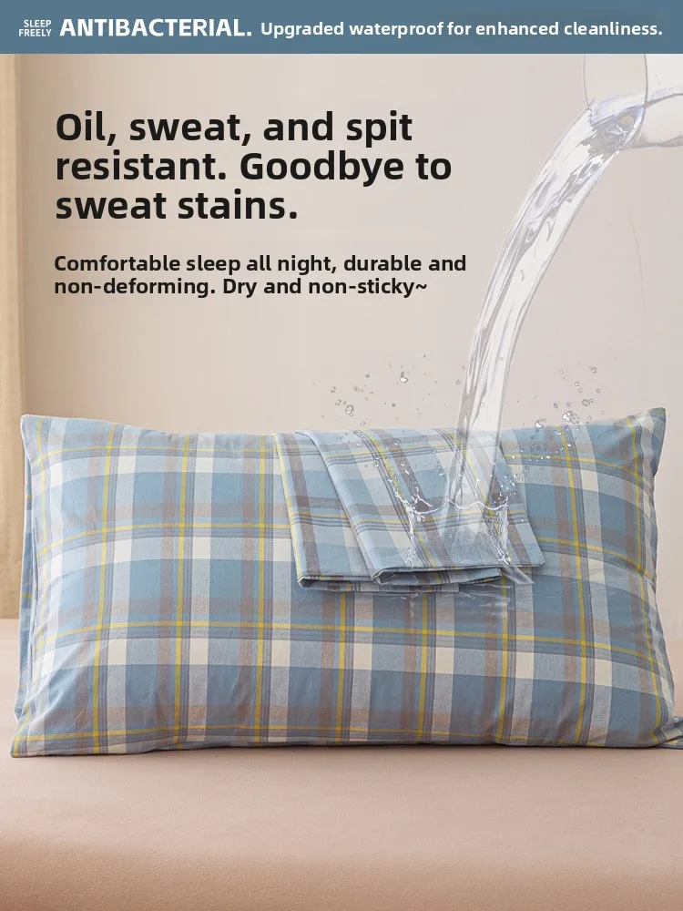 

Pure Cotton Pillowcases Class a Anti-Head Oil Full Cotton Pillow Covers Set of Two Saliva Proof Pillow Core Protection Isolation