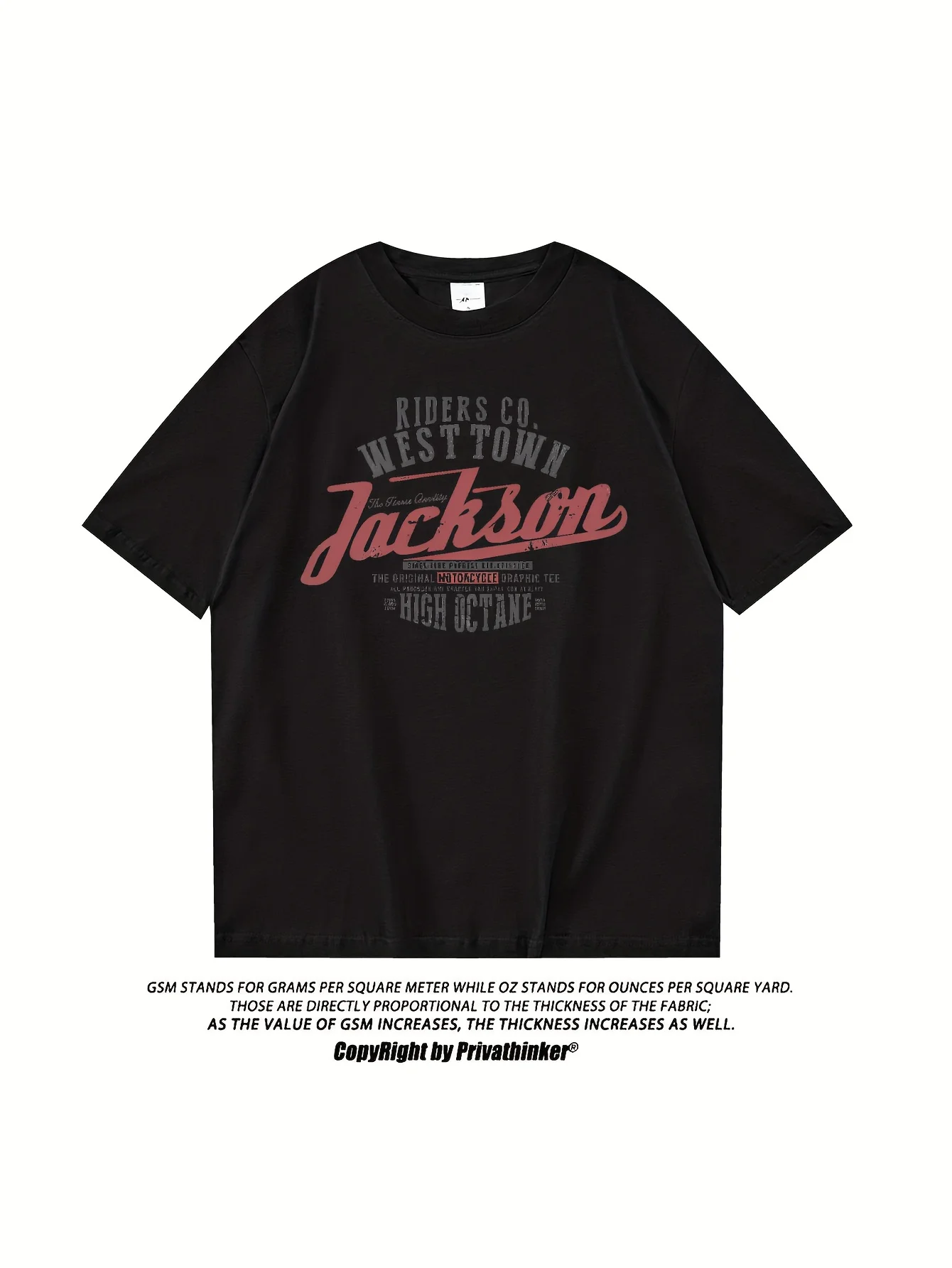 Vintage Motorcycle High Octane Text Oversized Tshirt Men 100% Cotton Loose Short Sleeve Western Cowboy Summer Casual Tee