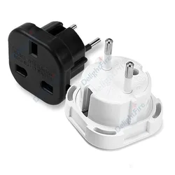 EU Universal Plug UK to EU Converter Euro Travel Adapter 250V Power Adaptor Charger EU Plug Adapter British Scoket Outlet