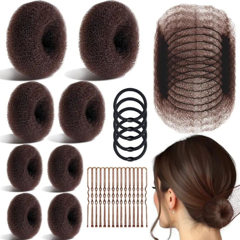 Essential Hair Donut Bun Maker Kit Sponge Styling Tool For Perfect Updo Hairstyle Wedding Party Braiding Accessories