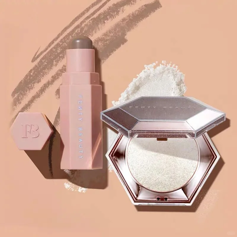 Fenty Beauty-palo de contorno adecuado para tonos de piel asiáticos, resaltador de diamante 3D, lápiz labial en polvo suelto que cubre líneas de labios