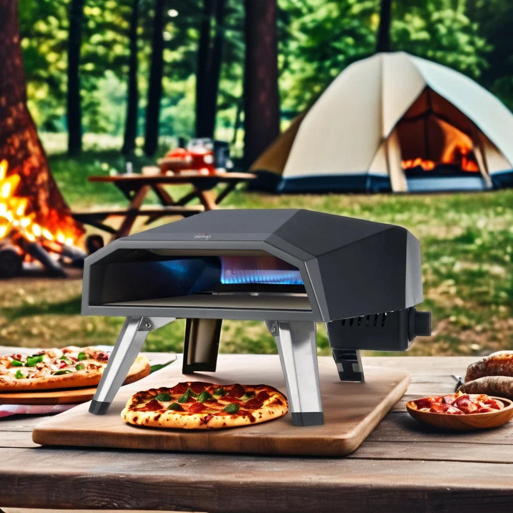 

Commercial best quality 12 inches gas pizza oven piezoelectric ignition large cooking area bbq oven pizza maker with CE