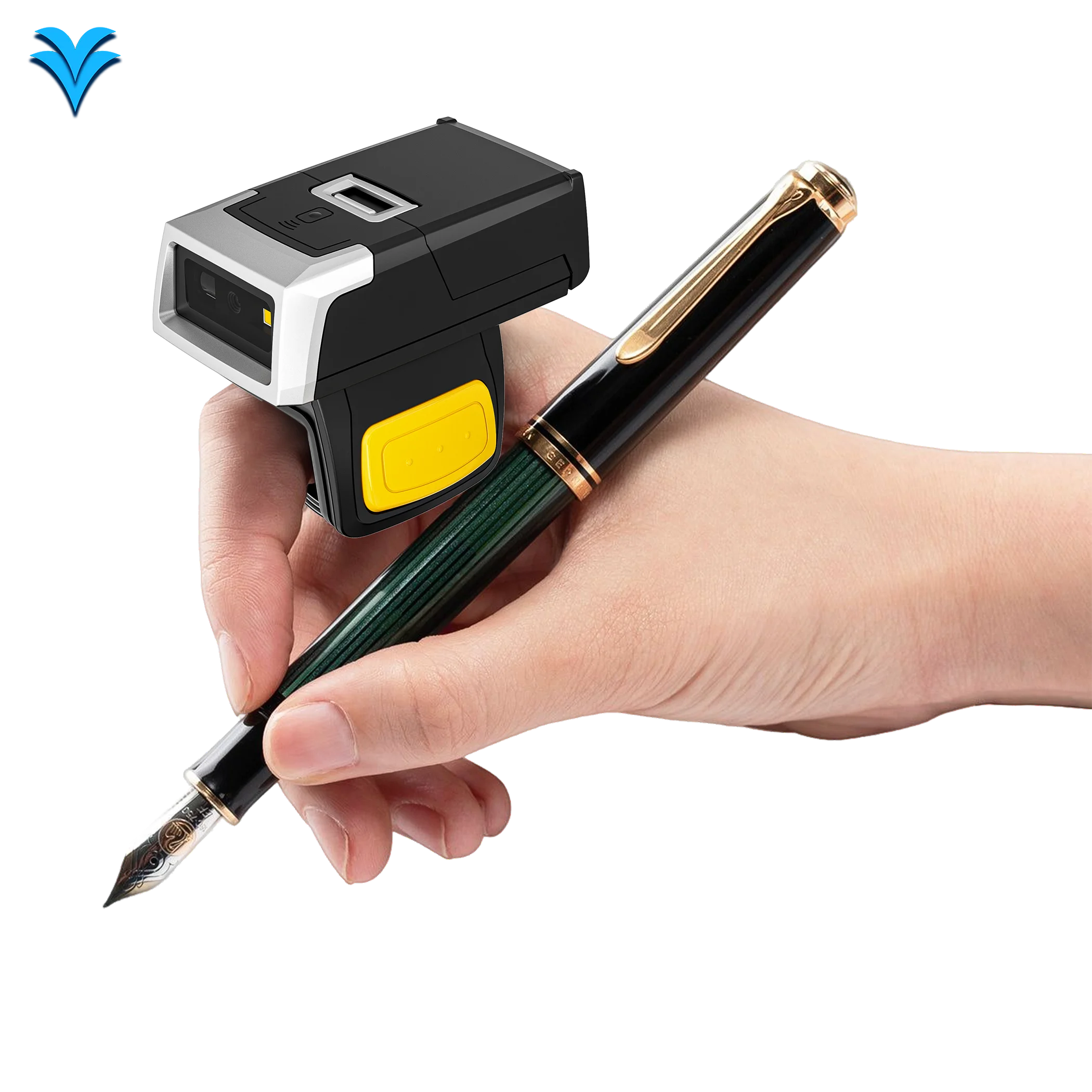 Handheld circular barcode scanner for mobile bar liquor inventory collection data