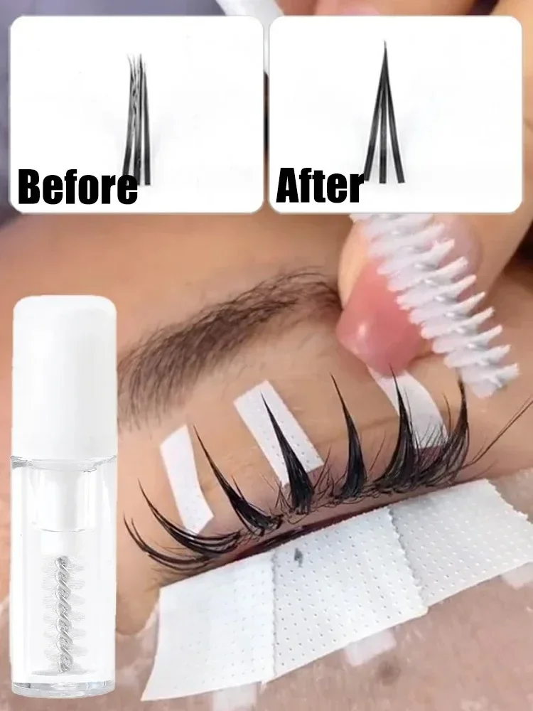 Ensemble imperméable pour cils, Mascara Transparent, colle pour Extensions de cils, Mascare pointu, Gel coiffant imperméable, Manga