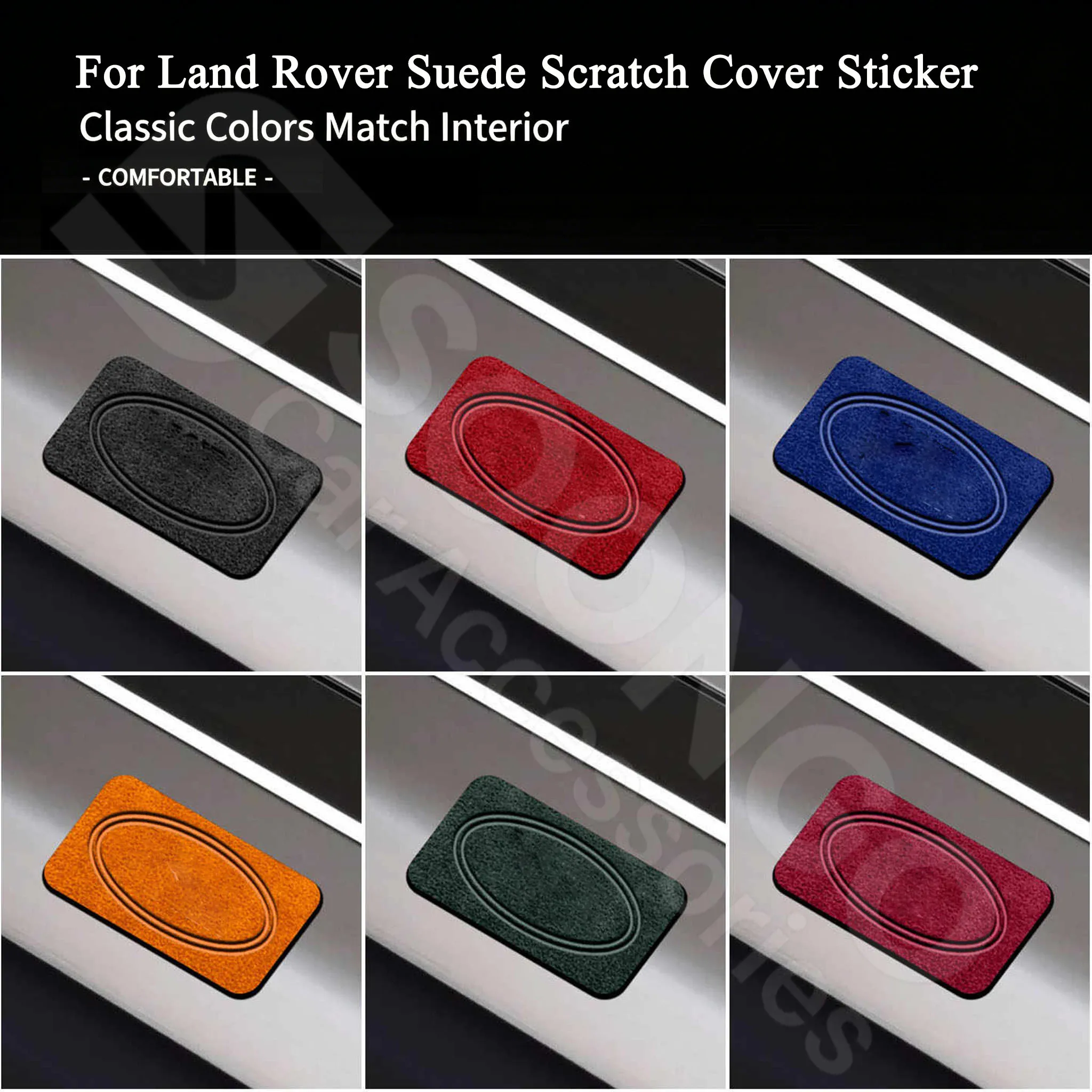 For Land Rover Defender/Freelander2/Evoque/Range Rover/Discovery Suede Interior Stickers Scratch Hide Protective Random Decals