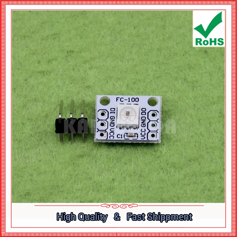 Módulo de lámpara de agua LED a todo color 5050 de 1 bit, bloques de construcción electrónicos RGB, bombilla a todo color (D3B5)