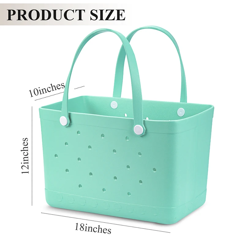 XL Extra Large Bogg Bag EVA Rubber Waterproof Beach Pool Storage Basket Women Travek Shopping Handbag Sac Bogg Jelly Tote Bag