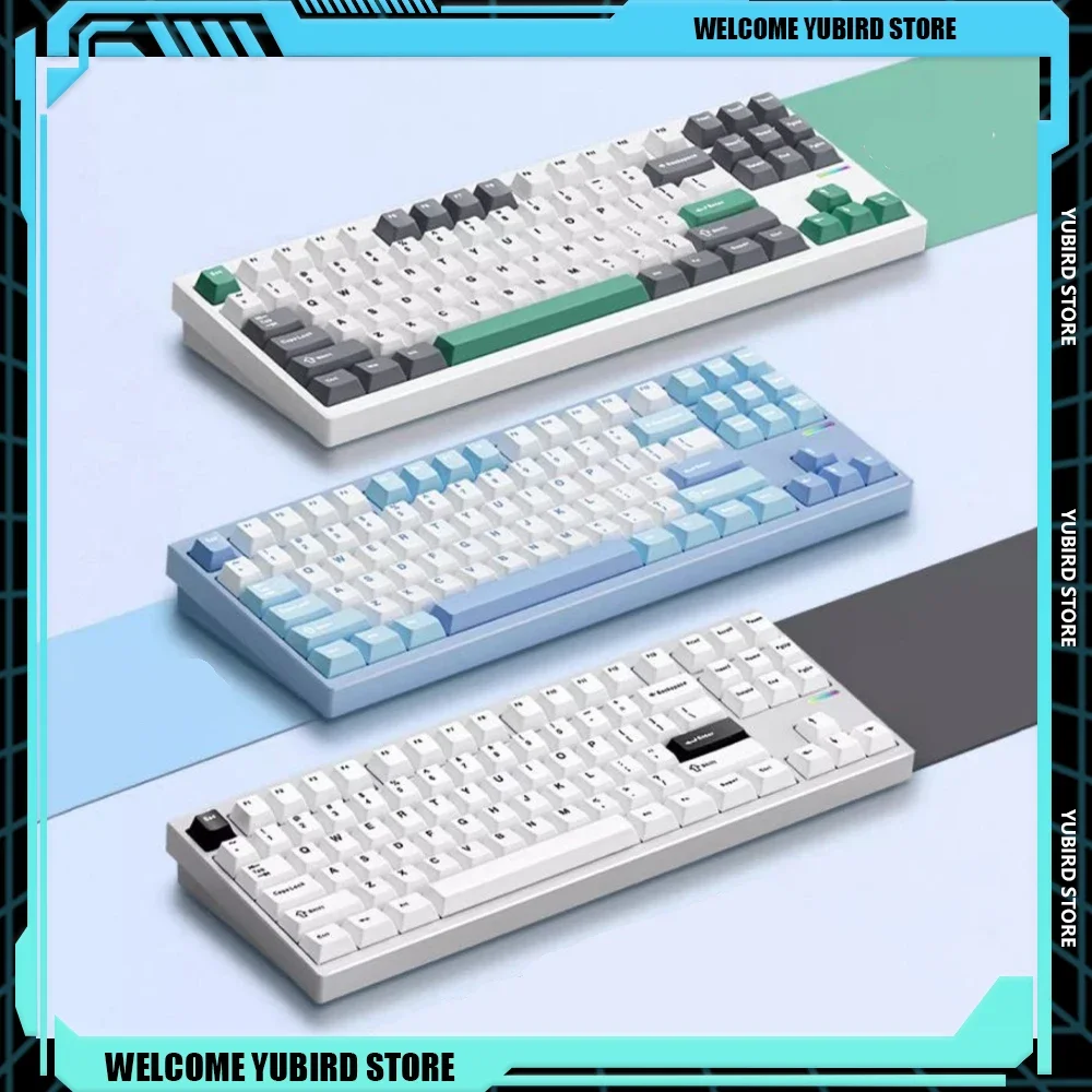 MCHOSE GX87 Gaming E-sport Mechanical Keyboard Wireless RGB BT 2.4G 8000mah Customize CNC Aluminum Gasket HIFI Switch Keyboards