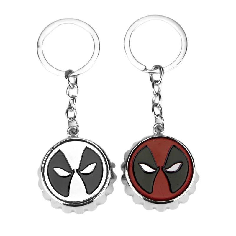 

New Deadpools Keychain Cartoon Avatar Opener Pendant Creative Simple Cars Keys Accessories Alloy Material Friends Birthday Gifts