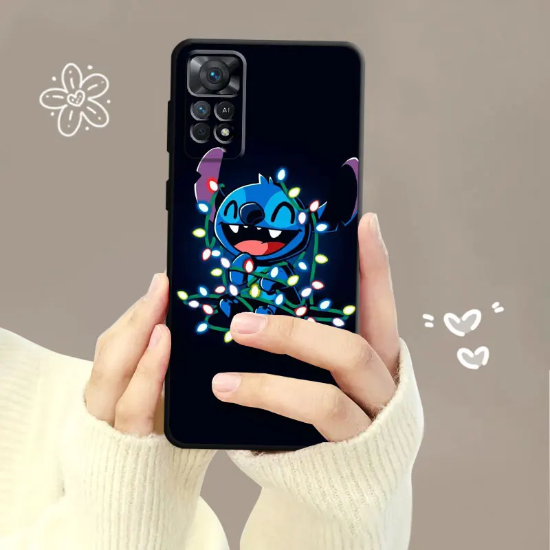 Disney Stitch Merry Christmas Tree Case For Xiaomi Redmi Note 11 13 12 11T 11S 11 10 8 Pro 9 9S 8T for Redmi 10 8 9A 9C 10C K40