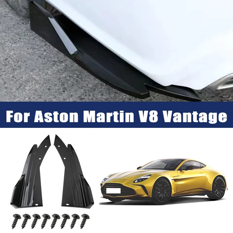 

2pcs Rear Bumper Lip Diffuser Splitter Canard Protector Front Spoiler Body Kit For Aston Martin V8 Vantage