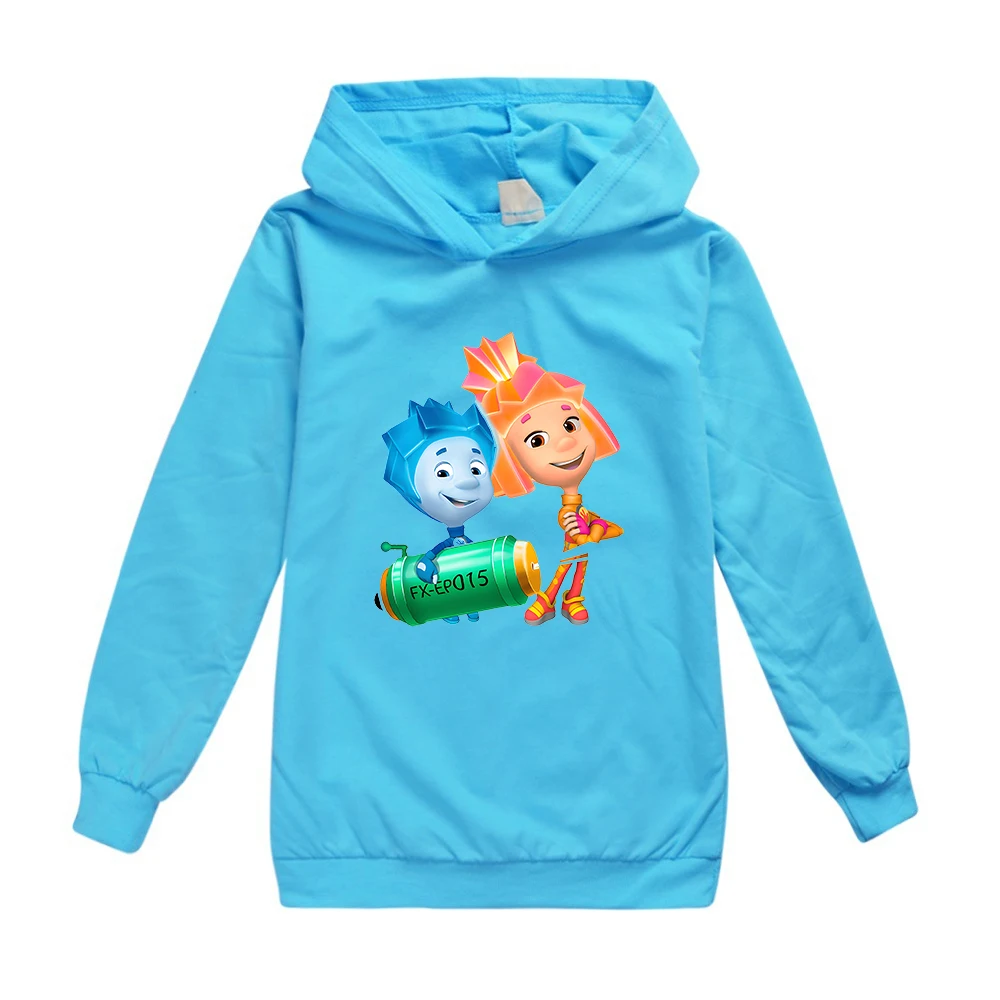 Kids Spring Autumn Hoodies for Boys Tops Cartoon The Fixies Sweatshirts Witch Wizard Funny Hooded Clothes Girls Long Sleeves