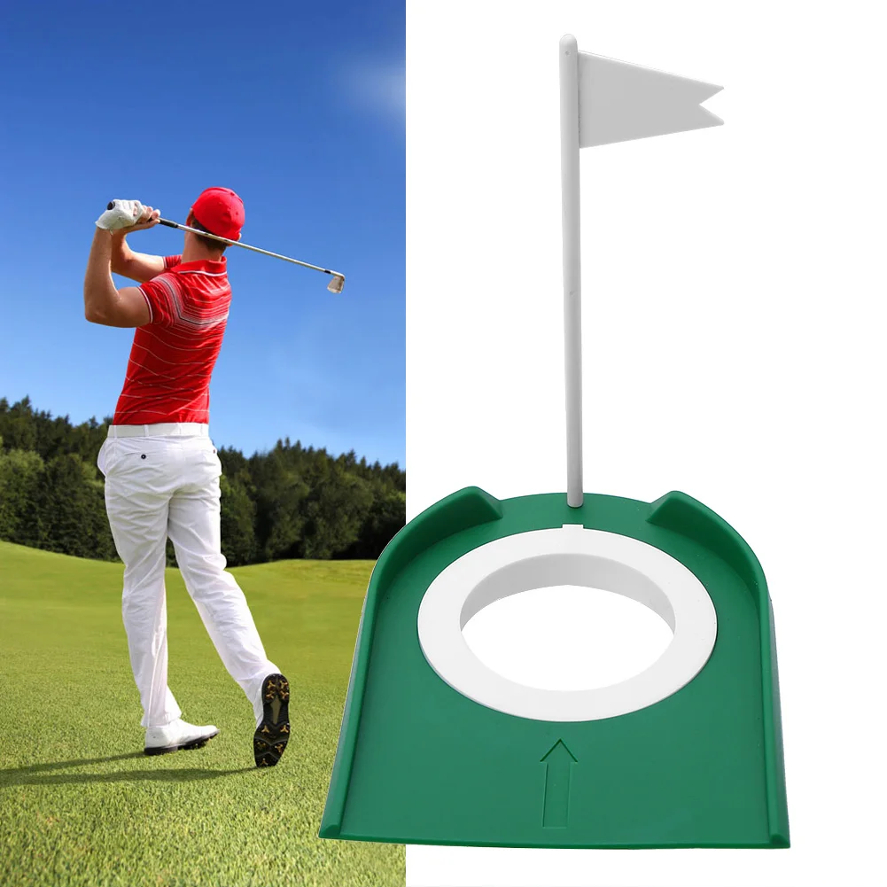Indoor Outdoor Plastic  Putting Cup Practice Aids with Adjustable Hole White Flag  Putting Cup Indoor  Putting Cup