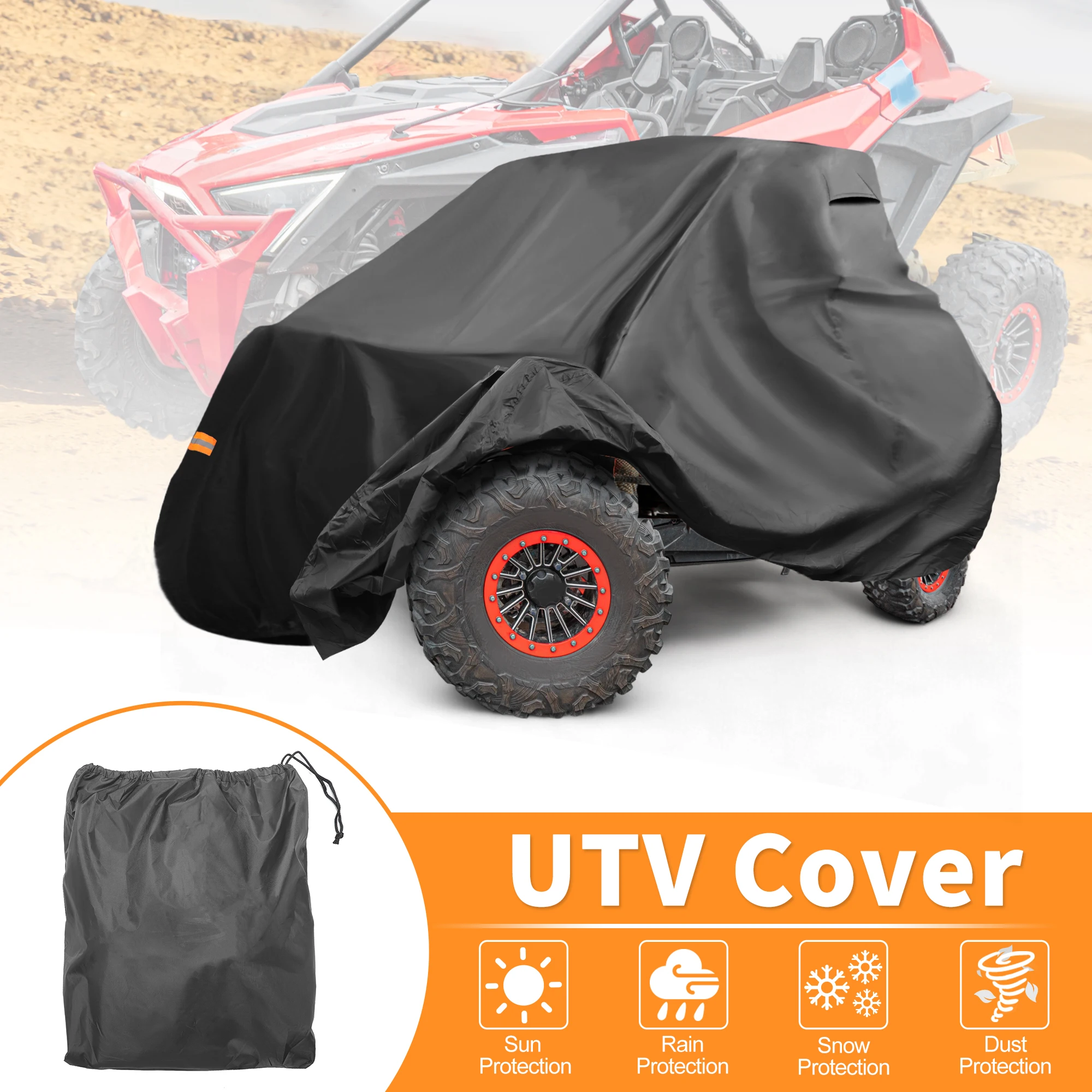 

UXCELL Waterproof UTV Cover Side by Side Cover for Kawasaki Teryx S LE 2 Seater Black