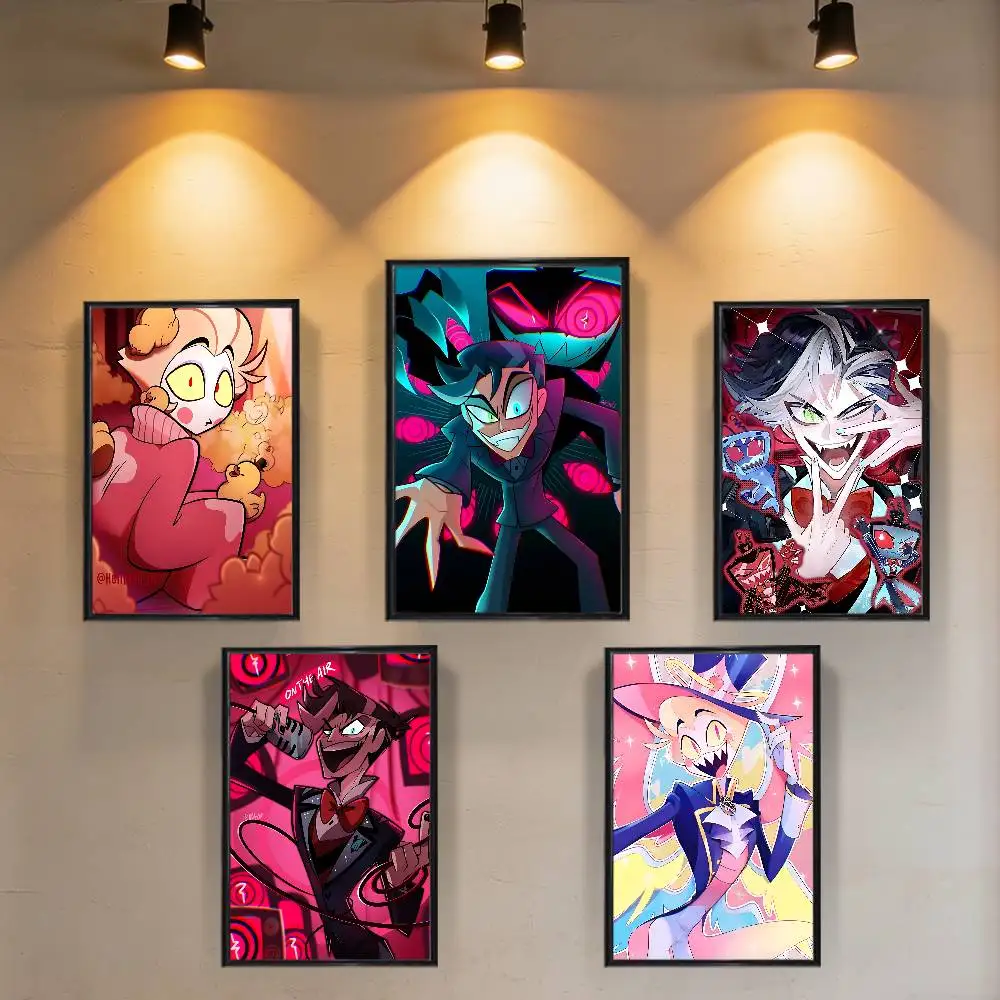 Comedy Lucifer Morningstar Hazbin Hotel Vox High Quality Dorm Living Room Aesthetic Wall Decoration Painting Poster Stickers