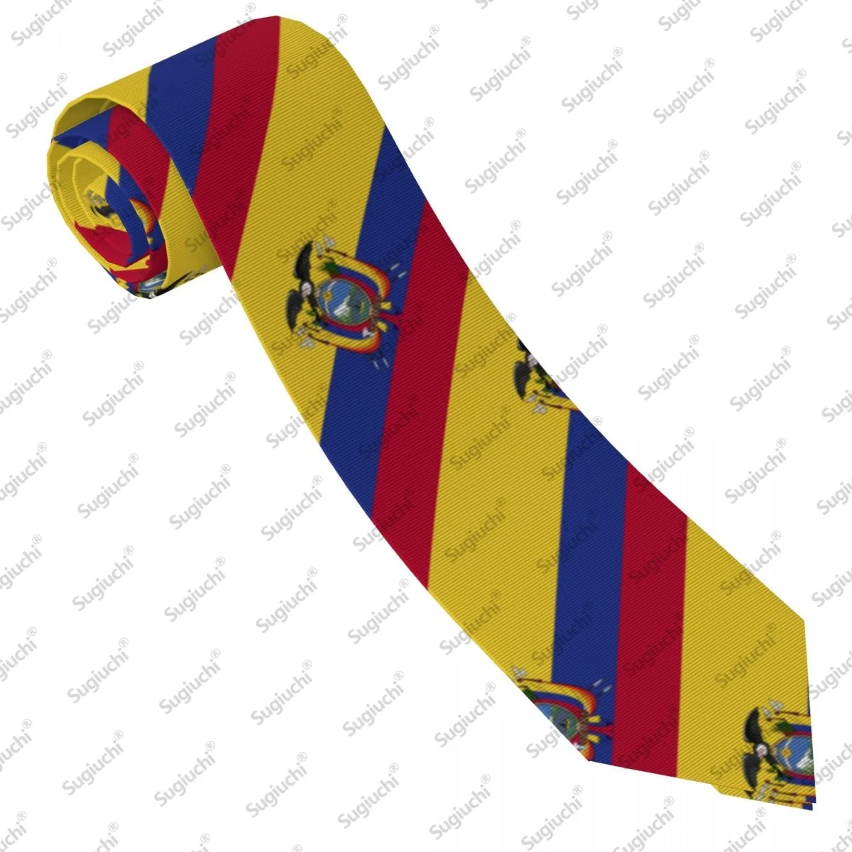 2026 علم الإكوادور حفل زفاف ربطات العنق للرجال النساء عادية منقوشة التعادل الدعاوى سليم ربطة العنق Gravatas للهدايا #2