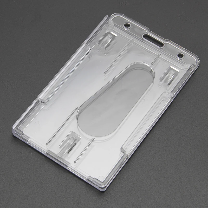 Hard Plastic Access Card Cover Credit Card for Case Badge Holder Double Side