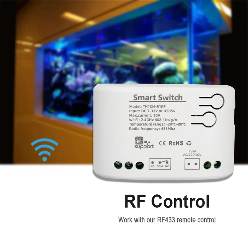 ABRB-Wifi Inteligente Temperatura Umidade Sensor Monitor Interruptor Casa Inteligente Ewelink APP Controle