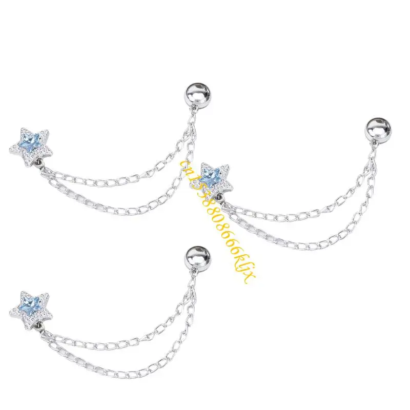 Magnetische Schnappkette für die Kleidung Saum Fixierung Hochleistungslegierungskonstruktion kompatibler blaues Akzent -Styling