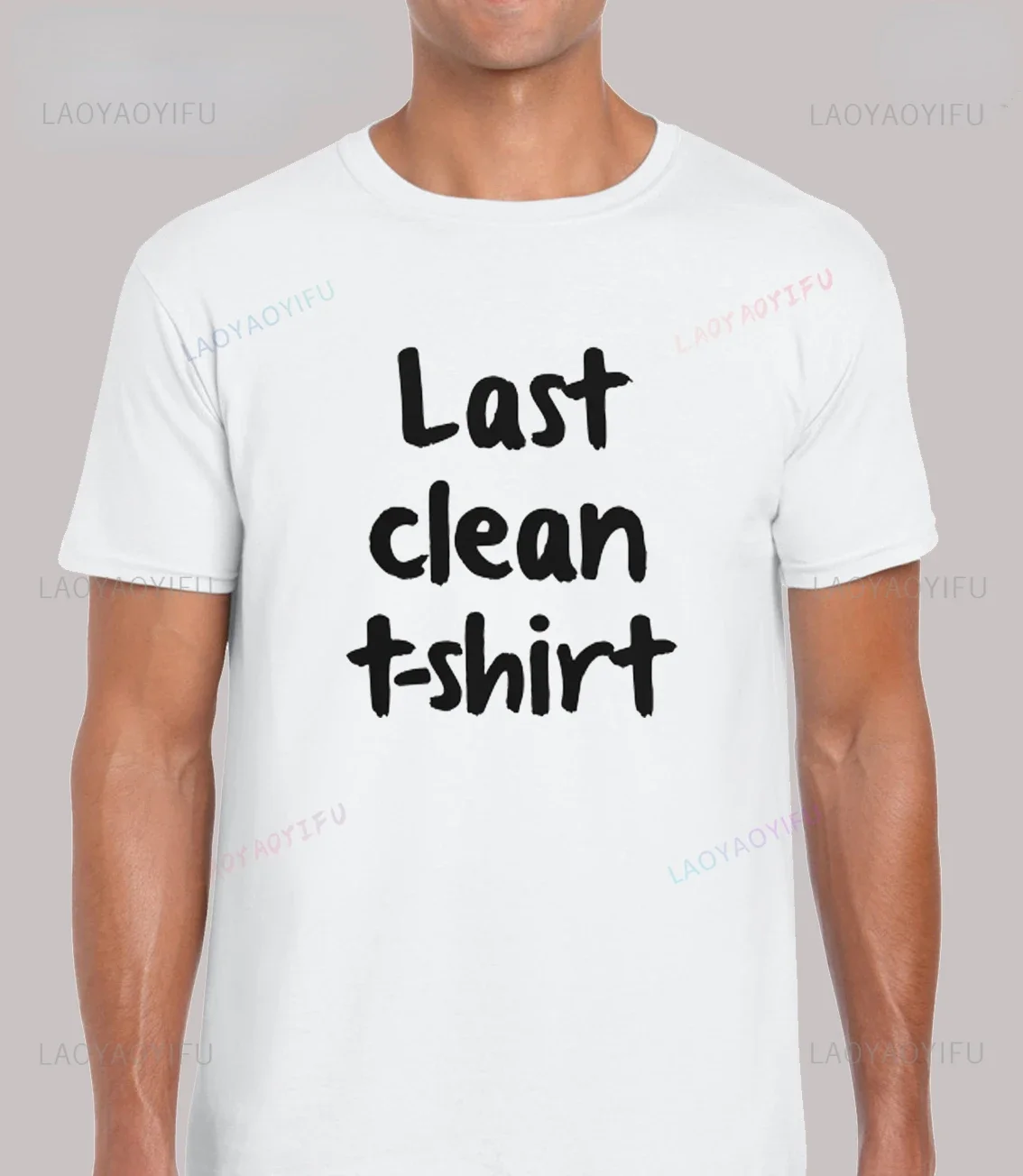 Last Clean T-shirt Funny Novelty Humor Often Fitted Casual Top Fashion Cotton T-shirt - Men