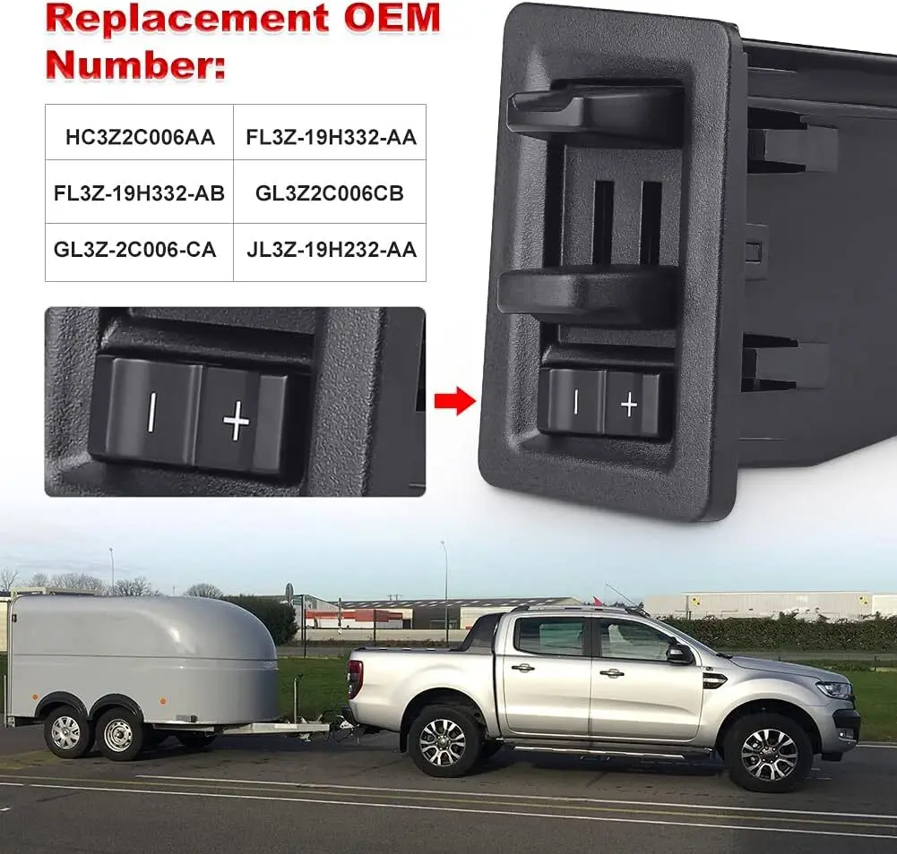 FL3Z-19H332-AA FL3Z-19H332-AB Módulo controlador de freio de reboque no painel para 2015-2020 F-150 Ford 2.7L 3.0L 3.3L 3.5L 5.0L preto