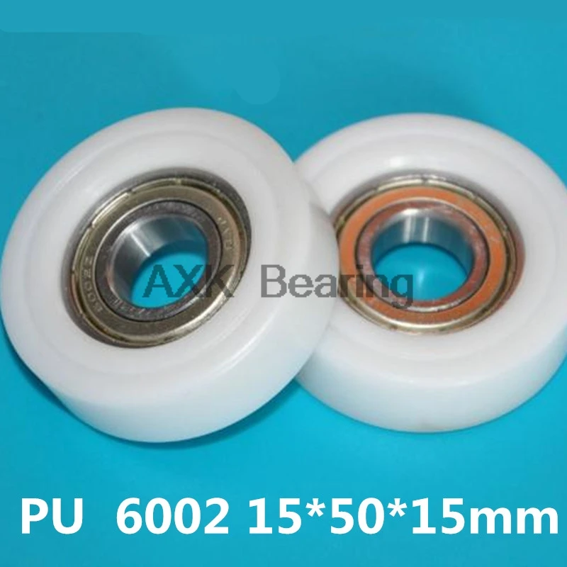 

6002 F bearing pulley reinforced nylon wheel package plastic silent rolling wear-resistant mechanical roller 15*50*15mm.