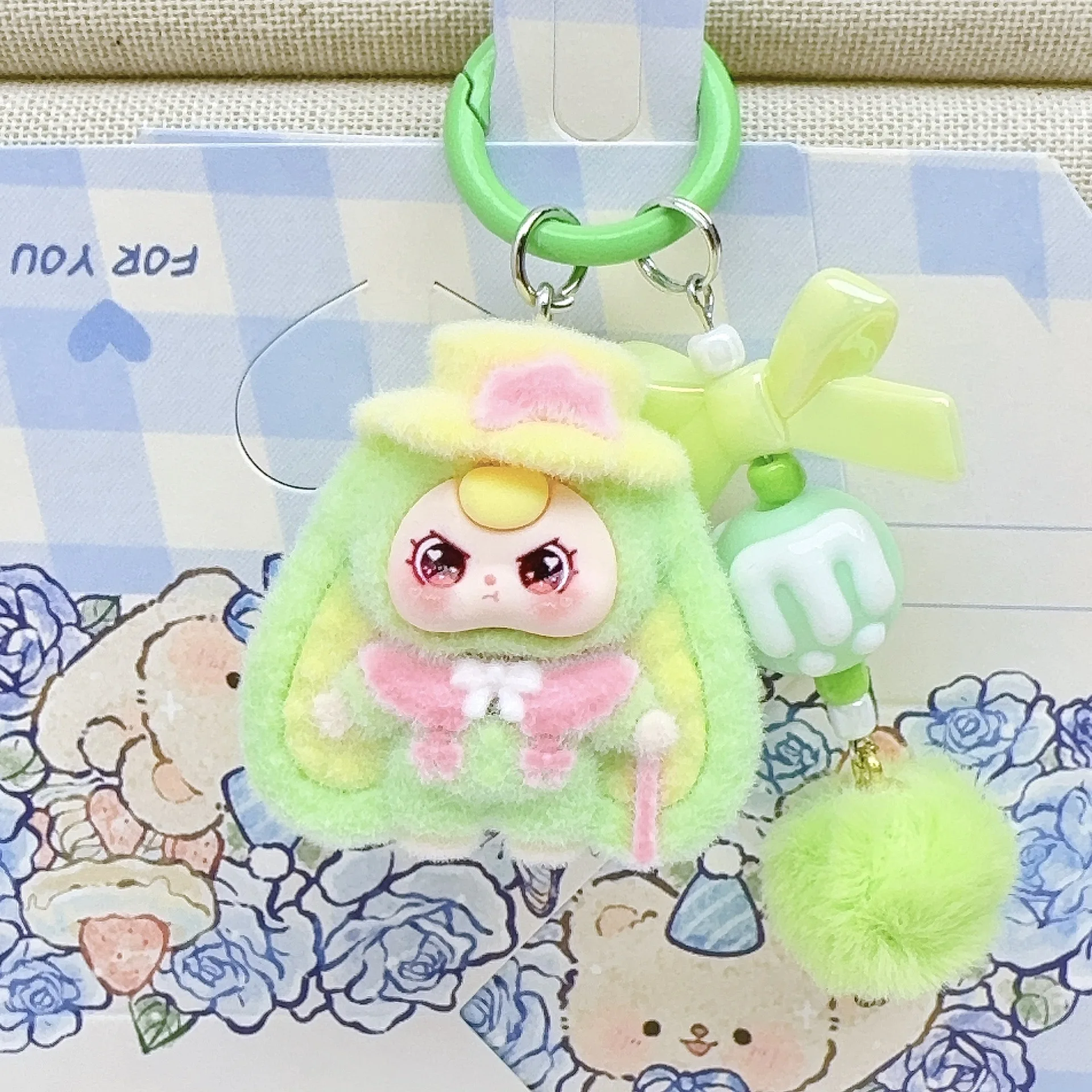 1PCSGentleman مجموعة الإكسسوارات الكرتون لطيف تمثال المفاتيح، شماعة حقيبة، قلادة الزخرفية، سلسلة المفاتيح العصرية