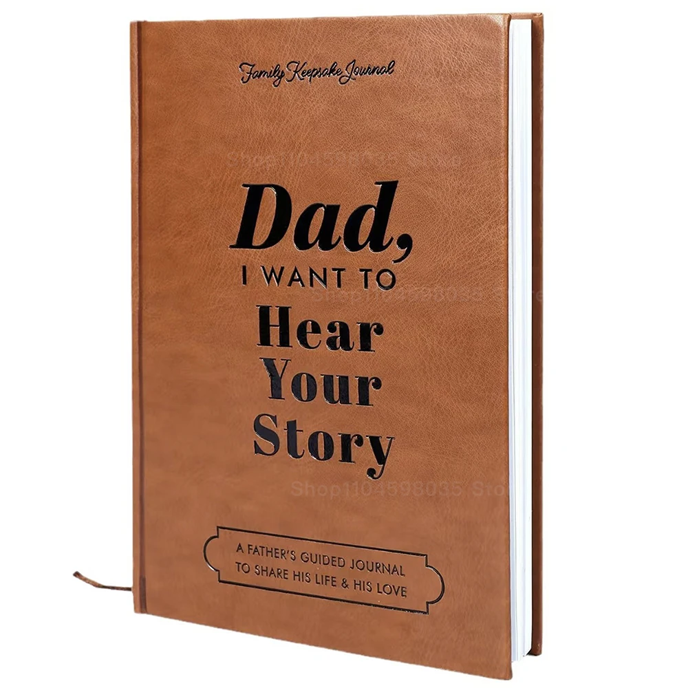 مجلة جلدية مبطنة مقاس A5 للأب، أريد أن أسمع كتاب القصة الخاصة بك، دفتر ملاحظات بغلاف مقوى قابل لإعادة الملء، هدية رائعة لمدرسة هدية الأب