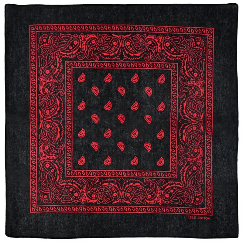 Bandana con estampado de flores de anacardo para hombre y mujer, pañuelos cuadrados para exteriores, pañuelo Unisex, accesorios para el cabello,