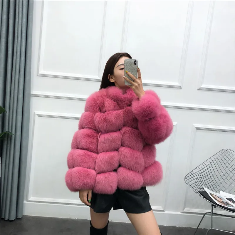 2023 luxury winter fur coat women thick warm real fox fur coat with nice quality and best cost