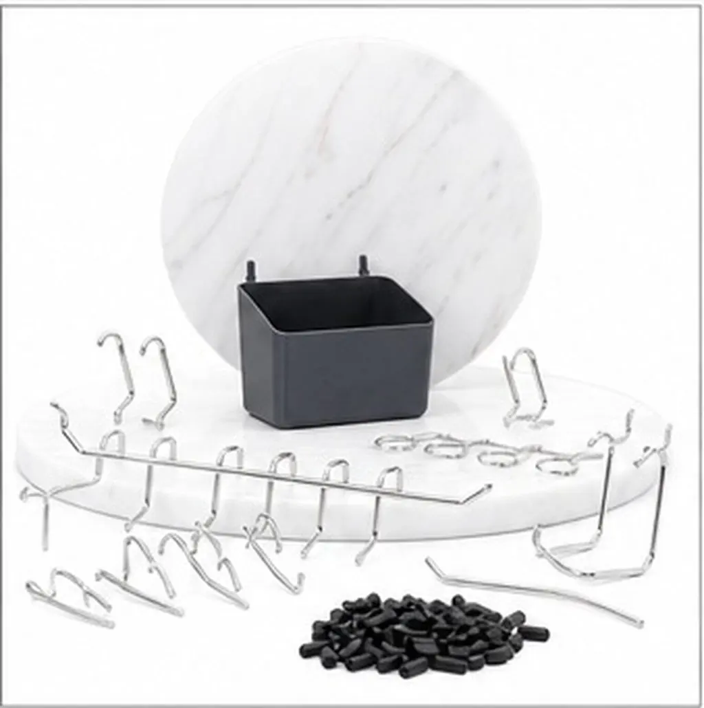 120Pcs Pegboard Hooks Set Stainless Steel Electroplated Peg Board Organizer Heavy Duty Assortment Tool Hooks Storage