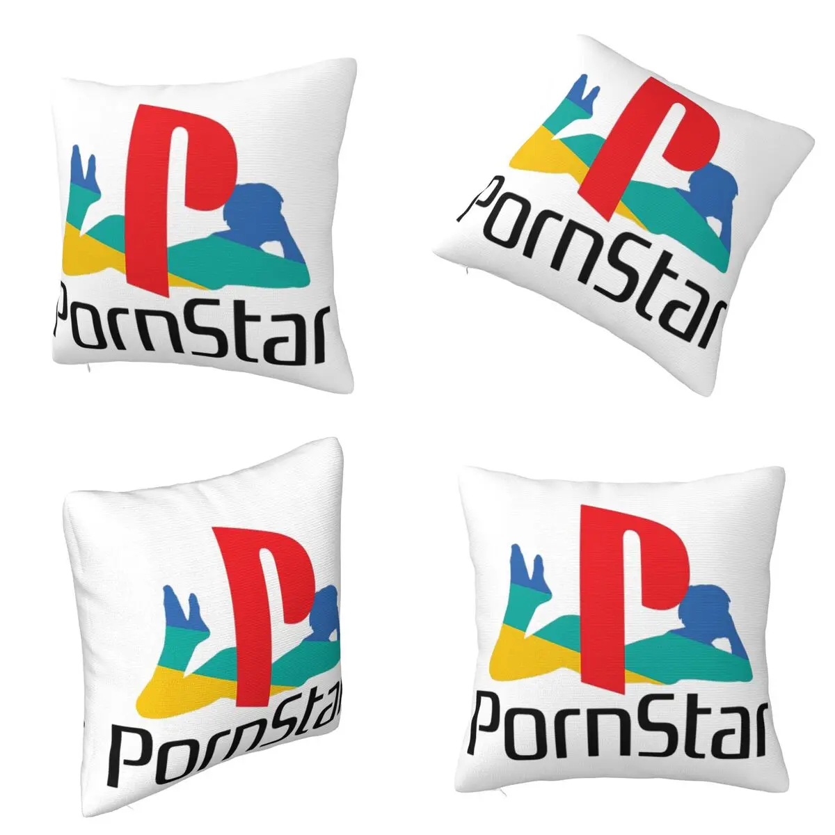 غطاء وسادة مربع أبيض من Ps Pron Star غطاء وسادة من البوليستر بسحاب ديكور مريح لغرفة النوم المنزلية