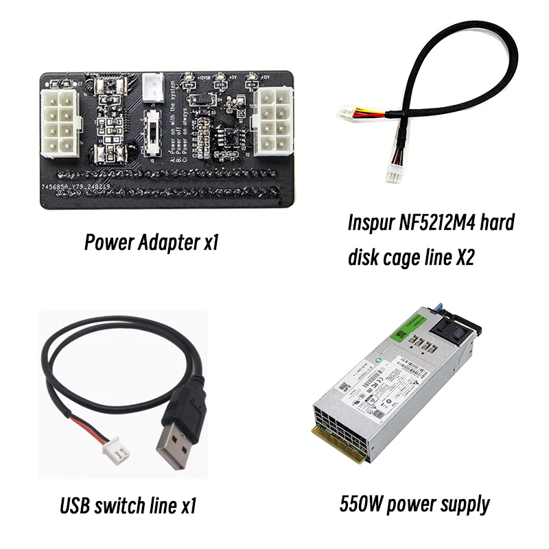 External power supply of hard disk cage DPS power supply refitted 550W step-down module supports simultaneous boot of for 5212M4