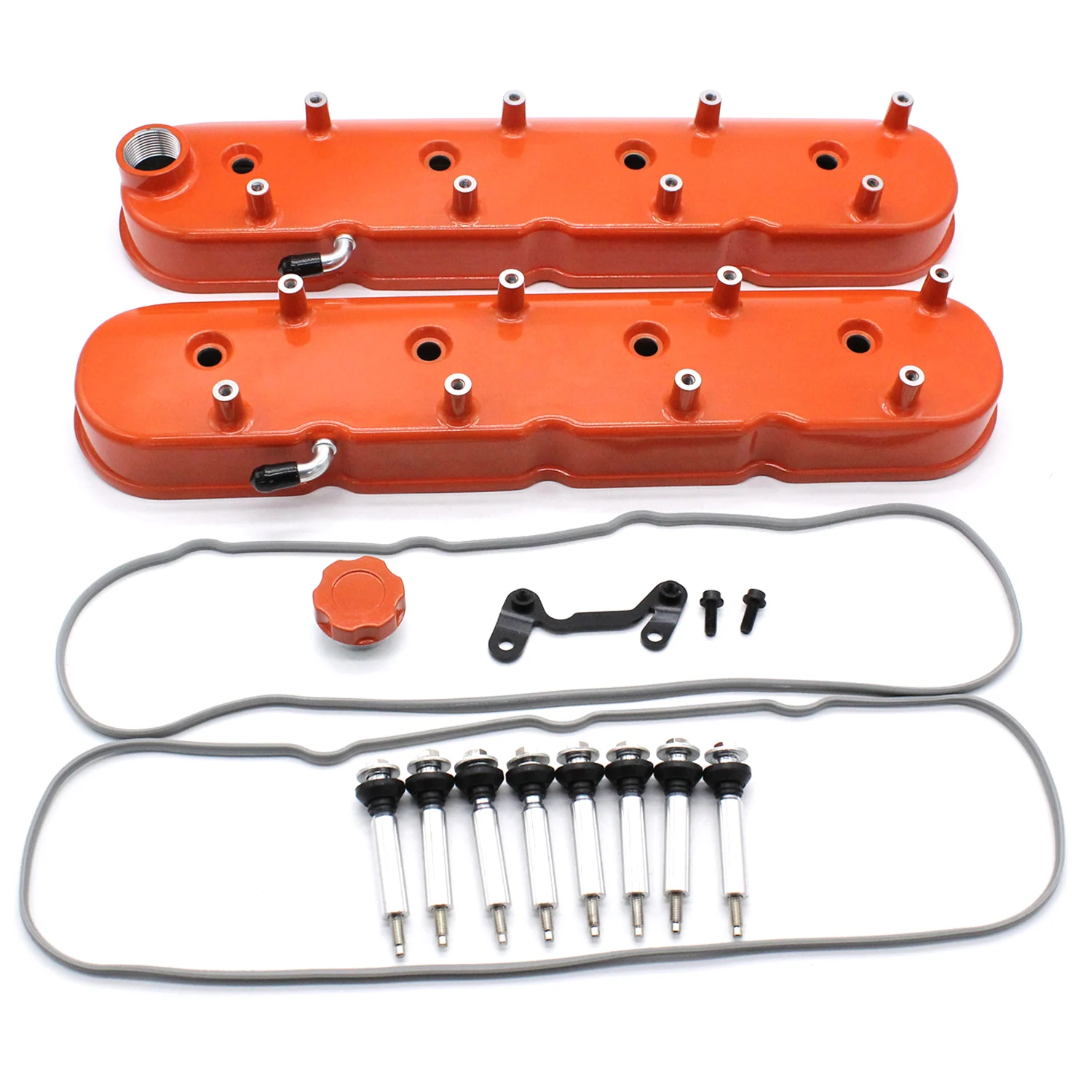 2 stücke Neue Aluminium Glanz Rot Hohe LS Ventil Abdeckungen Für Chevy LS1 LS2 LS3 LS6 Auto Teile