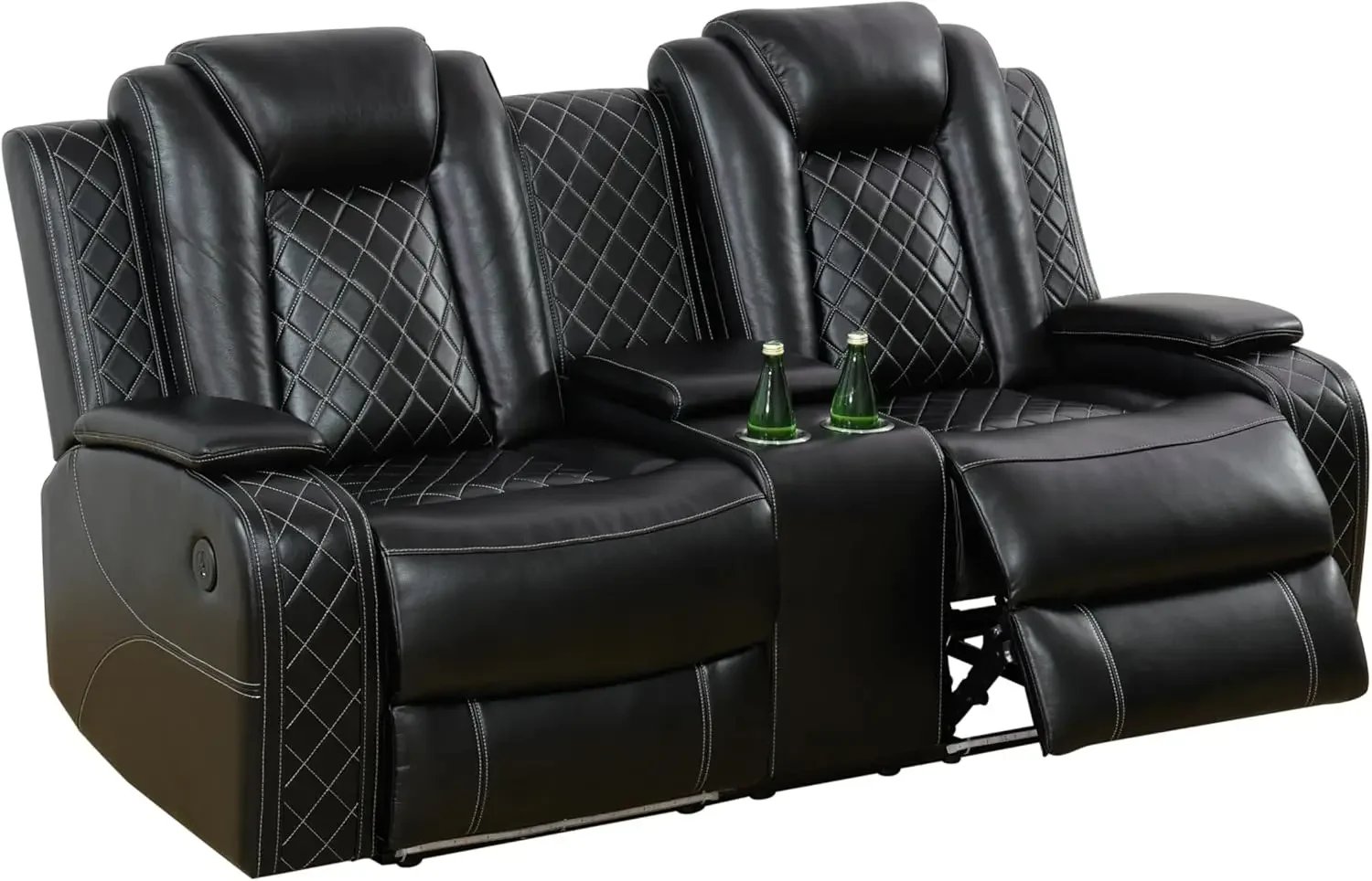 Multifunction Power Recliner Sofa Set with LED, Living Room Furniture Sets for House